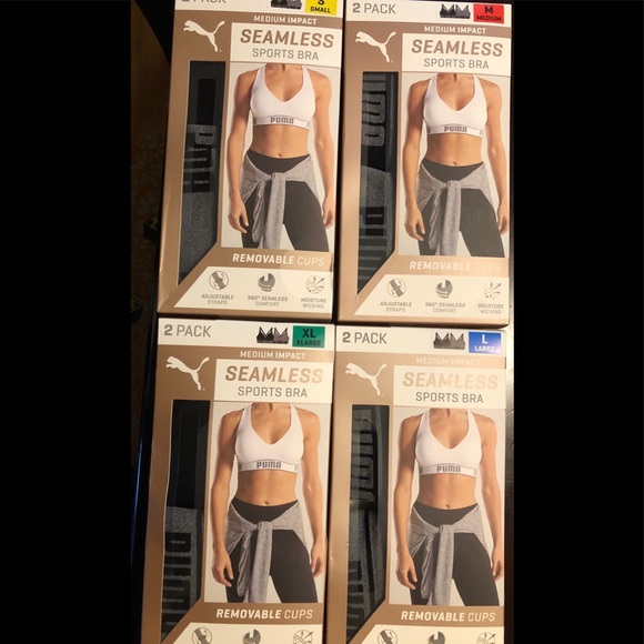 Puma Medium Impact seamless sports bra 2 pack 😱 - Picture 2 of 6